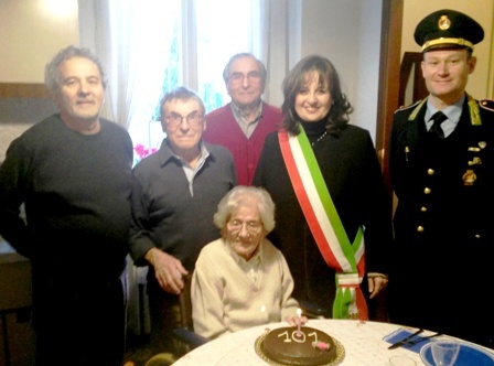 La signora Luigia Capra ha spento 101 candeline.